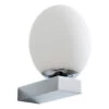 Spa Aglos LED Single Globe Wall Light 3W Cool White Opal Glass And Chrome