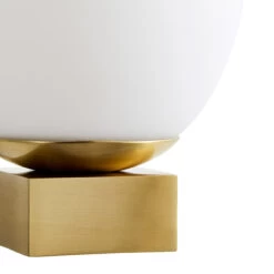 Spa Aglos LED Single Globe Wall Light 3W Cool White Opal Glass And Satin Brass -Home Lighting Store SPA 38573 SBRS ALT3 54339.1656429397