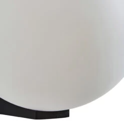 Spa Thiva Single Globe Wall Light Opal Glass And Matt Black -Home Lighting Store SPA 38576 BLK ALT3 71775.1656429364