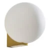 Spa Thiva Single Globe Wall Light Opal Glass And Satin Brass -Home Lighting Store SPA 38576 SBRS ALT2 17855.1656429307
