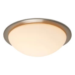 Spa OPIE 12W LED Flush Ceiling Light Cool White Satin Nickel -Home Lighting Store SPA 41694 SNIC 1 50917.1689842382
