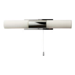 Spa Aries 2-Light Wall Light With Pull Switch Opal Glass And Chrome -Home Lighting Store SPA PR 12744 2 77964.1657641478