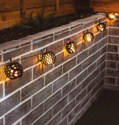 Solalite LED Solar Dancing Flame Rattan Ball String Light
