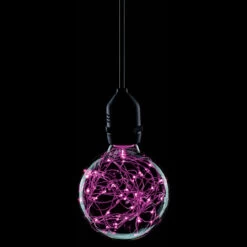 Prolite Globe LED Light Bulb G95 E27 1.7W Magenta -Home Lighting Store Starry G95 Magenta 73285.1643632645