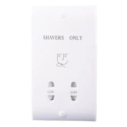 NxtGen Montana Shaver Socket Dual Voltage White