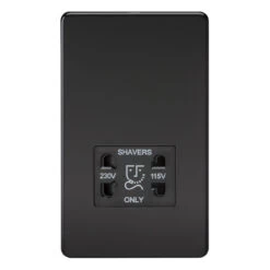 NxtGen Montana Shaver Socket Dual Voltage Black