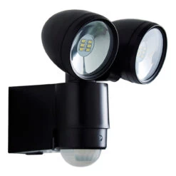 Zink SIROCCO LED Twin Security Spotlight 6W Daylight Black