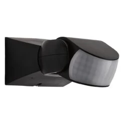 Zink PIR Sensor Adjustable 180° Dion Black 12-Metre Range -Home Lighting Store ZN 33579 BLK alt1 76383.1695656238