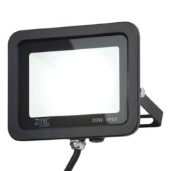 Zink OTLEY LED Slimline Floodlight 20W Daylight 180° Black