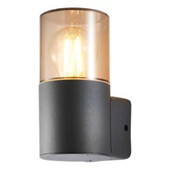 Zink BEATA Round Outdoor Wall Lantern Grey/Smoke -Home Lighting Store ZN 41099 BLK 01 23002.1689842487