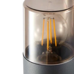 Zink BEATA Round Outdoor Wall Lantern Grey/Smoke -Home Lighting Store ZN 41099 BLK 03 50196.1689842488