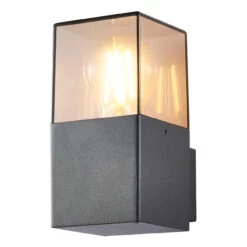 Zink BEATA Square Outdoor Wall Lantern Grey/Smoke -Home Lighting Store ZN 41100 BLK 01 21307.1689842532