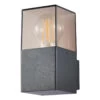 Zink BEATA Square Outdoor Wall Lantern Grey/Smoke -Home Lighting Store ZN 41100 BLK 02 95321.1689842532