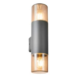 Zink BEATA Outdoor Up And Down Wall Light Grey/Smoke -Home Lighting Store ZN 41711 GRYSMK 01 76493.1689842563