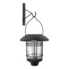 Zink HORDEN LED Solar Hanging Wall Lantern Black