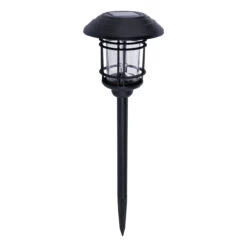 Zink TANFIELD LED Solar Post Lantern Black
