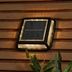 Zink TANFIELD LED Solar Fence Post Light Black -Home Lighting Store ZN 42035 6 55759.1689843894