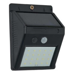 Zink MARLEY 4W LED Solar Security Light With PIR Sensor Black