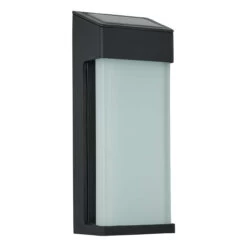 Zink WISTOW LED Solar Wall Light Black