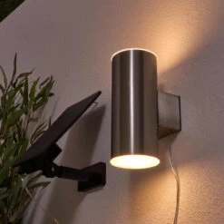 Zink ELDON LED Solar Outdoor Up And Down Wall Light Stainless Steel -Home Lighting Store ZN 42040 3 79648.1689844620