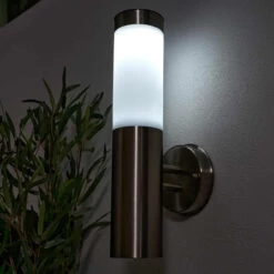 Zink CRESWELL LED Solar Wall Light Stainless Steel -Home Lighting Store ZN 42043 4 35497.1689845427