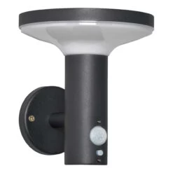 Zink CLAIRE LED Solar Wall Light With PIR Sensor Black
