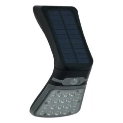Zink BLACKHALL 3.5W LED Solar Wall Light With PIR Sensor Black