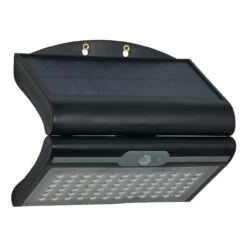 Zink BLACKHALL 4.5W LED Solar Wall Light With PIR Sensor Black