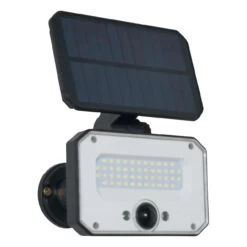 Zink BRADLEY LED Solar Floodlight With Ground Spike Black