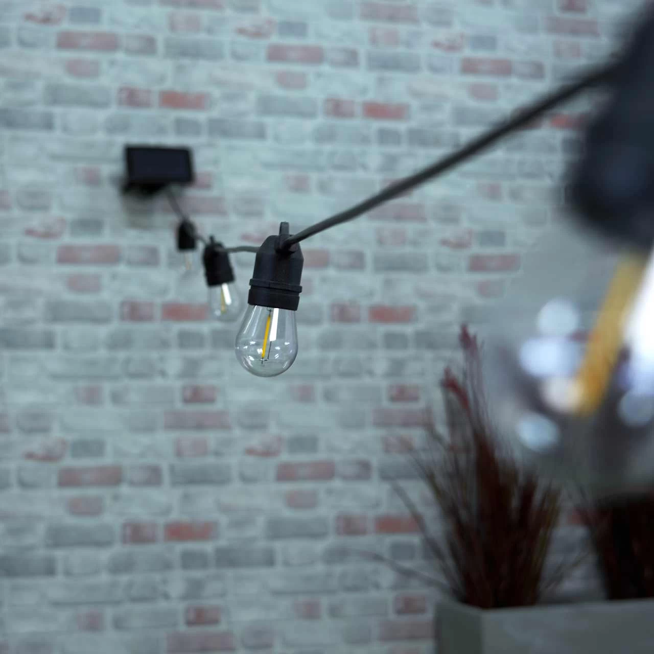 Zink WYE 10 Light LED Solar Festoon Light Black 7 Zink WYE 10 Light LED Solar Festoon Light Black - Image 5