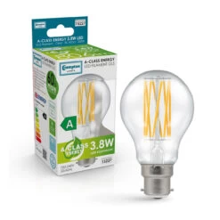 Crompton Ultra-Efficient LED GLS 3.8W B22 A-Class Warm White (60W Eqv)