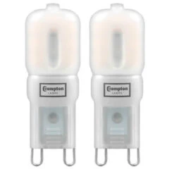 Crompton G9 Capsule LED Light Bulb 2.5W (25W Eqv) Cool White 2-Pack Opal
