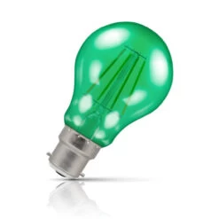 Crompton GLS LED Light Bulb B22 4.5W (25W Eqv) Green IP65 Harlequin