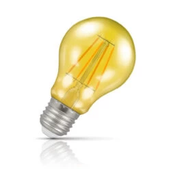 Crompton GLS LED Light Bulb E27 4.5W (25W Eqv) Yellow IP65 Harlequin
