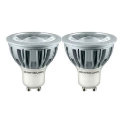 Crompton Lamps LED GU10 Bulbs 5W (2 Pack) Warm White 45°