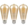 Crompton ST64 LED Light Bulb E27 7.5W (50W Eqv) Warm White 3-Pack Vintage 2 Crompton ST64 LED Light Bulb E27 7.5W (50W Eqv) Warm White 3-Pack Vintage -Home Lighting Store crompton led squirrel cage st64 7.5w e27 dim filament 3 pack extra warm white antique bronze 4916 3 5055579304252 88138.1650428297 18132.1654592951
