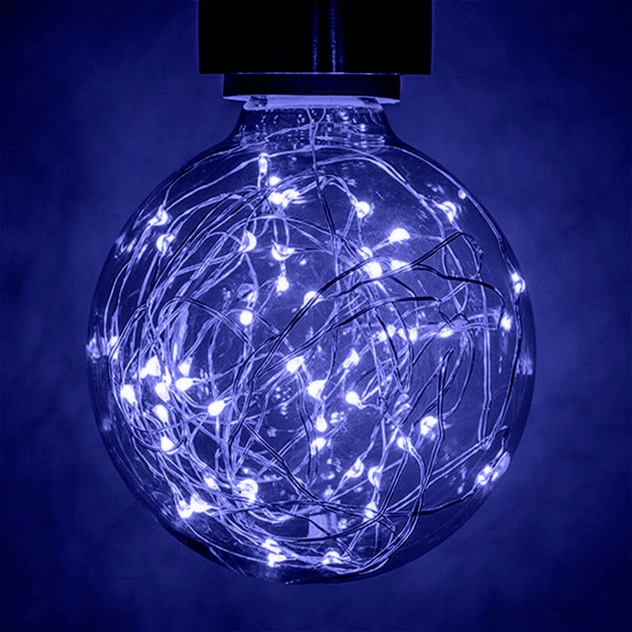 Prolite Globe LED Light Bulb G95 E27 1.7W Blue Star Effect Funky Filaments 3 Prolite Globe LED Light Bulb G95 E27 1.7W Blue Star Effect Funky Filaments