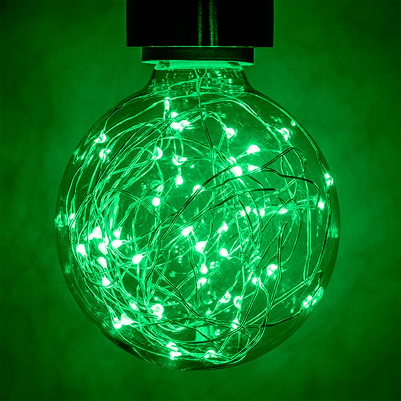 Prolite Globe LED Light Bulb G95 E27 1.7W Green Star Effect Funky Filaments 3 Prolite Globe LED Light Bulb G95 E27 1.7W Green Star Effect Funky Filaments