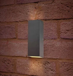 Integral LED Wall Light 8W Warm White Pablo Dark Grey