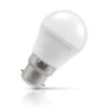 Crompton Golfball LED Light Bulb B22 5.5W (40W Eqv) Daylight Opal -Home Lighting Store led round thermal plastic 5.5w 2700k bc b22d 2 93505.1578928268 76804.1603455578