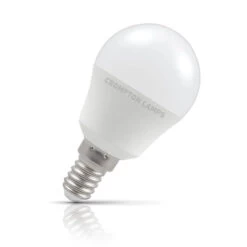 Crompton Golfball LED Light Bulb E14 4.9W (40W Eqv) Warm White Opal