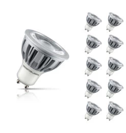 Crompton GU10 Spotlight LED Bulb Dimmable 5W (50W Eqv) Warm White 45° 10-Pack