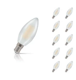 Crompton Candle LED Light Bulb Dimmable B15 5W (40W Eqv) Warm White 10-Pack Pearl