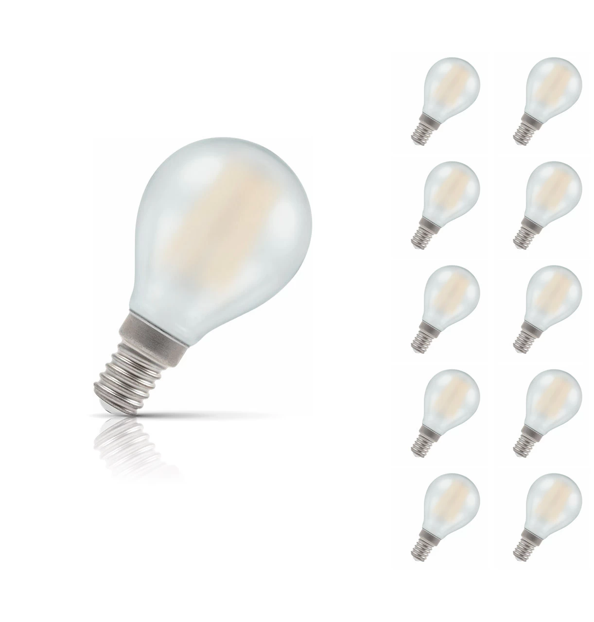 Crompton Golfball LED Light Bulb E14 5W (40W Eqv) Warm White 10-Pack Pearl 3 Crompton Golfball LED Light Bulb E14 5W (40W Eqv) Warm White 10-Pack Pearl