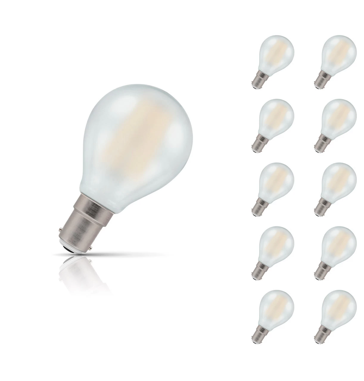 Crompton Golfball LED Light Bulb B15 5W (40W Eqv) Warm White 10-Pack Pearl 3 Crompton Golfball LED Light Bulb B15 5W (40W Eqv) Warm White 10-Pack Pearl