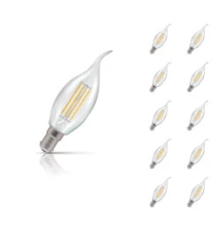 Crompton Candle LED Light Bulb Bent Tip B15 5W (40W Eqv) Warm White 10-Pack