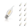 Crompton Candle LED Light Bulb Bent Tip B22 5W (40W Eqv) Warm White 10-Pack