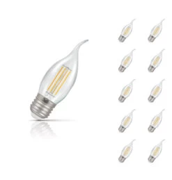 Crompton Candle LED Light Bulb Bent Tip E27 5W (40W Eqv) Warm White 10-Pack