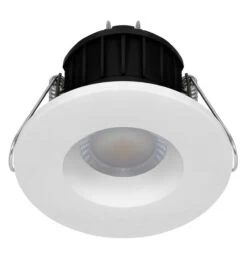 Phoebe LED Downlight Fire Rated 8.5W (50W Eqv) Tri-Colour CCT White And Brushed Nickel IP65