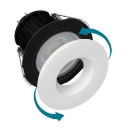 Phoebe LED Downlight Fire Rated 8.5W (50W Eqv) Tri-Colour CCT White And Brushed Nickel IP65 -Home Lighting Store phoebe led fire rated downlight 8.5w dim firesafe tri colour cct 60 white and brushed nickel ip65 6074 5055579312639 62185.1578928268 81949.1683805805